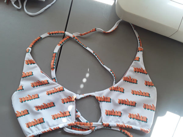 Keyhole triangle bikini top
