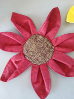 Sunflower drink coasters: mug rugs