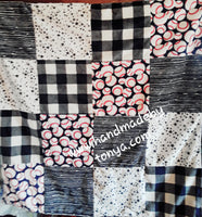 Cuddle Fleece and Minky with Satin Patchwork Baby Blanket