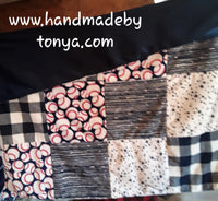 Cuddle Fleece and Minky with Satin Patchwork Baby Blanket