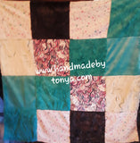 Cuddle Fleece and Minky with Satin Patchwork Baby Blanket