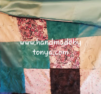 Cuddle Fleece and Minky with Satin Patchwork Baby Blanket
