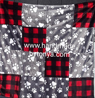 Cuddle Fleece and Minky with Satin Patchwork Baby Blanket