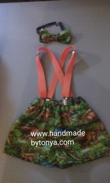 Bowtie and suspenders set for toddler, child or adult