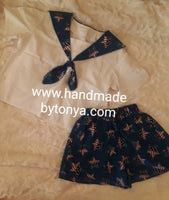 Sailor set (shirt/shorts) unisex