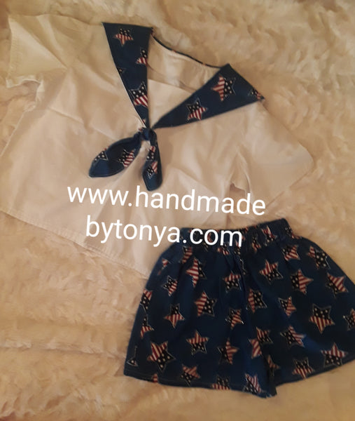 Sailor set (shirt/shorts) unisex