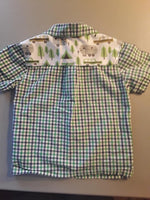 Upcycled Kids Button Up Shirt