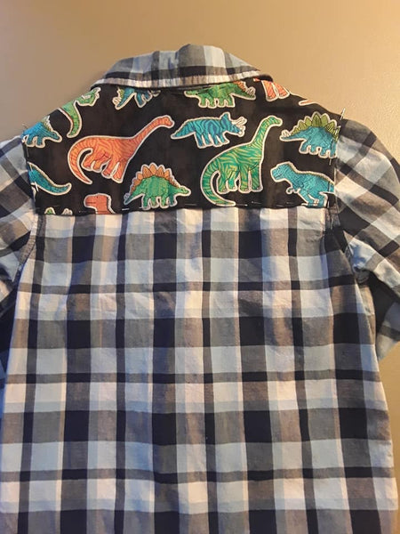 Upcycled Kids Button Up Shirt